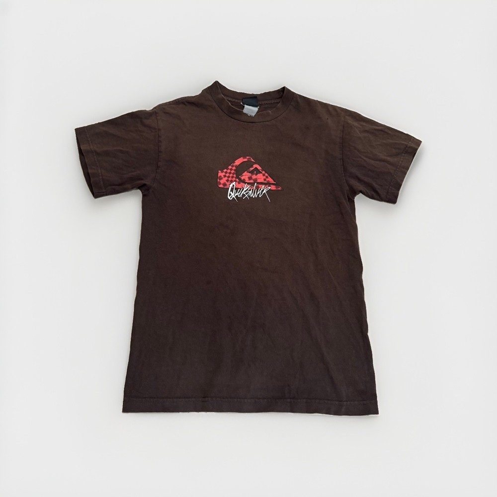 Early 2000s Vtg Quicksilver Surf-wear Brown T-shirt men’s M surf skate grunge