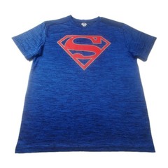Superman Compression Shirt Men’s Size Medium Blue Red Short Sleeve Logo DC Comic