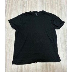 Sada Mens Short Sleeve T-Shirt Black 100% Cotton Crew Neck Size Large