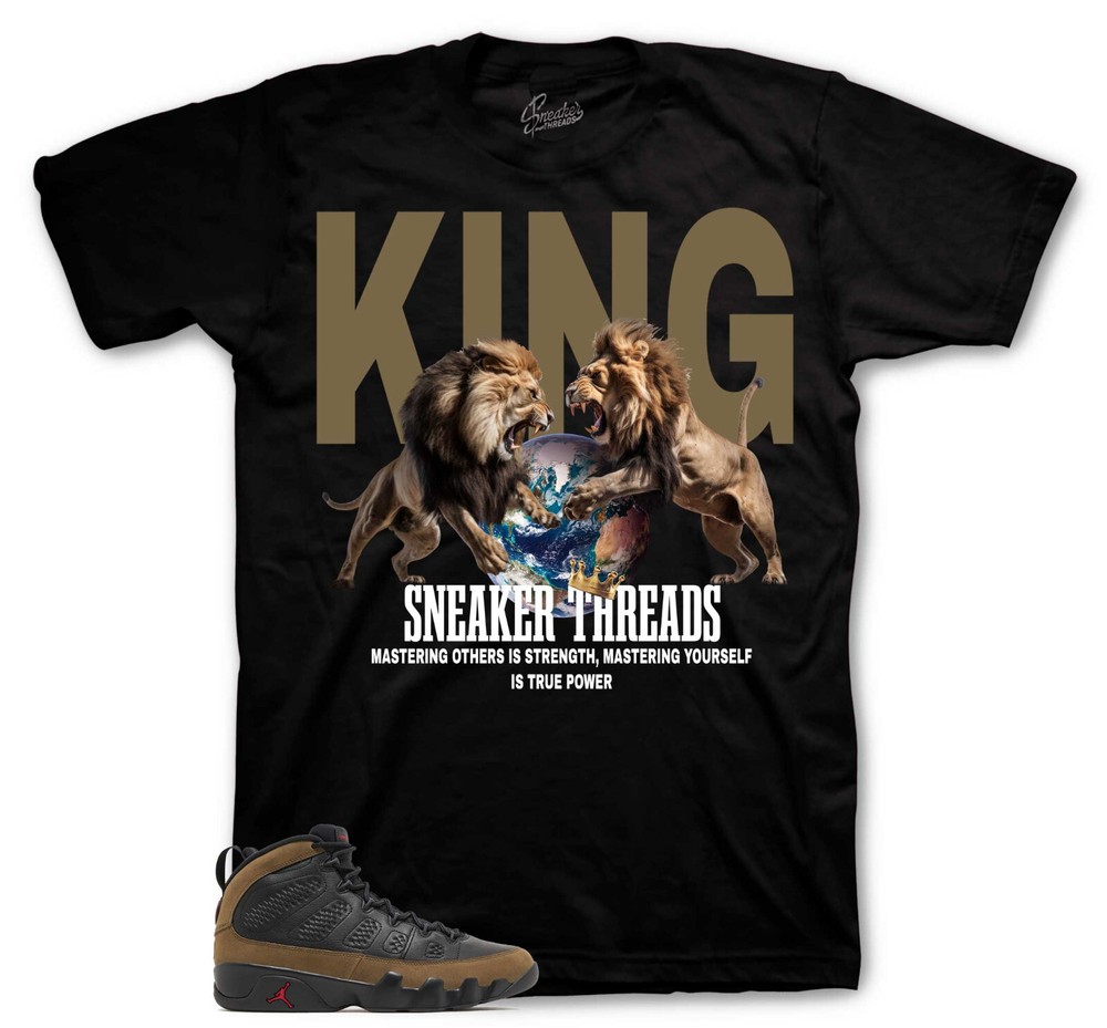 Shirts To Match Jordan 9 Olive Sneaker Tees – King Shirt