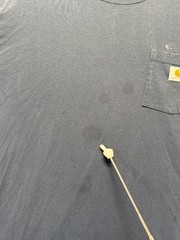 Carhartt Original Fit Shirt Men 4XL Navy Blue Graphic Print Spellout Logo Rugged