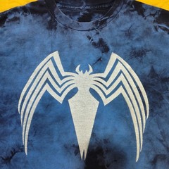 Venom Marvel Spider-Man 3 Blue Silver Foil Tie-Dye T-Shirt Men’s Small Movie