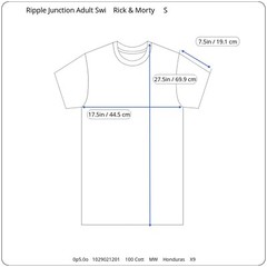 NWT Ripple Junction Adult Swim Rick and Morty Holiday Christmas Tee T-Shirt S