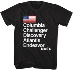 NASA Shuttle Names T-Shirt