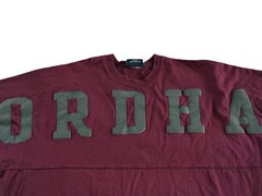 Vintage Spirit Jersey Fordham University Large Burgundy Gray Puff Print T-Shirt