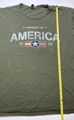 Property of America Army Green Mens T-Shirt Adult Size XL Anvil Lightweight