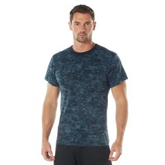 Men’s Midnight Blue Digital Camouflage Short Sleeve T-Shirt Rothco 88947