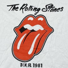 Vintage Rolling Stones T Shirt Small 81 Tour 90s Repro Single Stitch Anvil USA