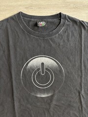 Aunkh Shirt Mens XL Black Power Button Logo Graphic Tee T-Shirt Technology