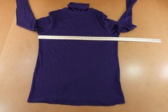Ficerd Mens Size XL Fitted Navy Blue Knit Long Sleeve Turtleneck Tee NWT