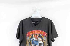 Vtg 90s Truckers Choice Mens Large Faded Truck Driver Real Freedom T-Shirt USA