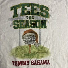 TOMMY BAHAMA T-Shirt Tees The Season Golf Santa Palm Trees Men’s XL White EUC