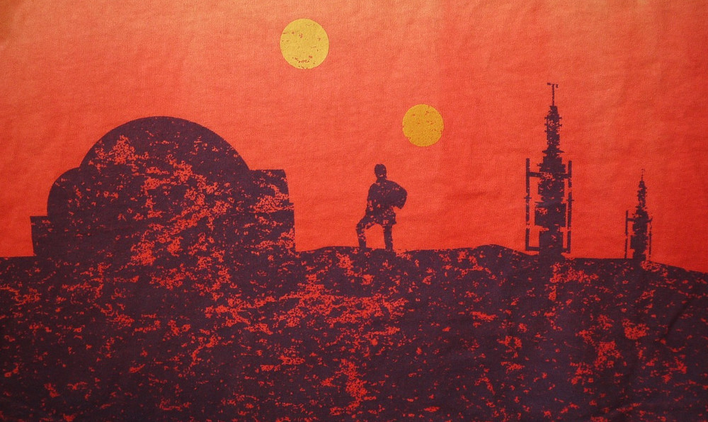 Mens EUC Disney STAR WARS Limited Edition TATOOINE L/S Skywalker T Shirt size L