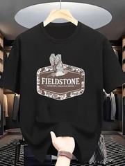 [Summer Fashion Crew Neck Tee] Summer Fashion 1pc Fieldstone Men’s Casual Crew