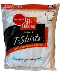Vintage 1997 Hanes Men’s Comfort Medium 3 Pack Crew Neck White Imperfect New