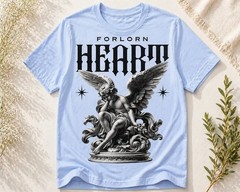 Forlorn Heart Angel Graphic Shirt – Gothic Faith Aesthetic Cherub Tee