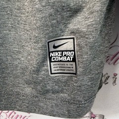 Nike long sleeve shirt dri fit grey silver Pro Combat Men’s Long Sleeve Gray Tee