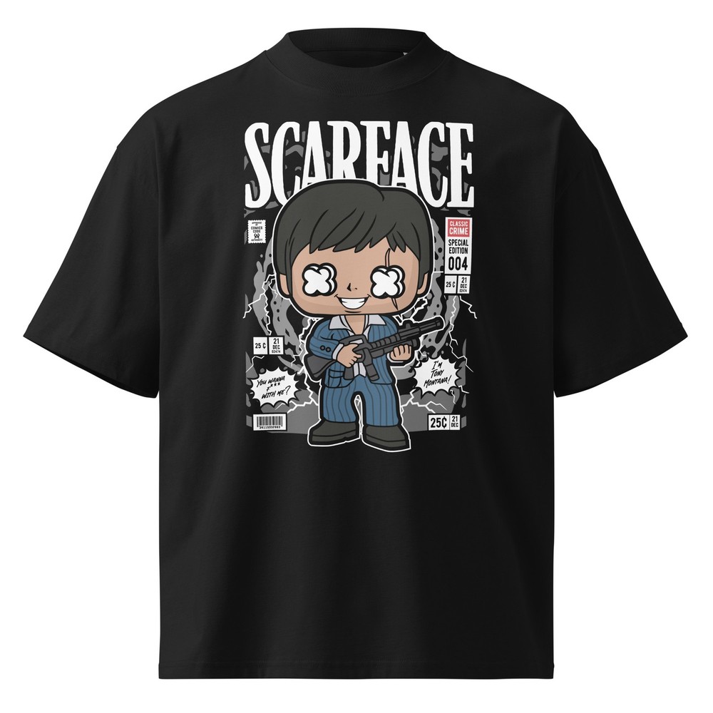Unisex organic oversized high neck t-shirt