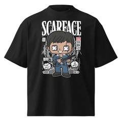 Unisex organic oversized high neck t-shirt