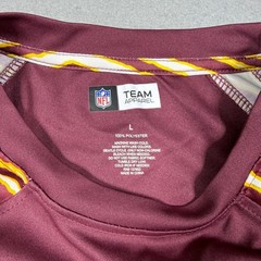 NFL Team Apparel Washington Redskins Burgundy Performance Shirt Mens Large NWT