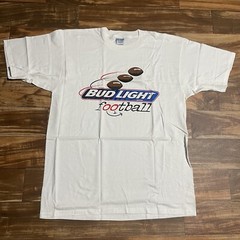 Vintage NOS Bud Light Football New Old Stock Graphic NFL T-Shirt Men’s Size XL
