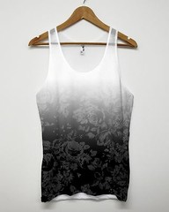 BLACK FLORAL FADE ALL OVER PRINT VEST PATTERN MEN WOMEN SUMMER HIP HOP URBAN NEW
