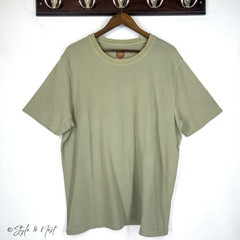 Common People Waffle Knit Tee XL Sage Green Cozy Ribbed Coastal