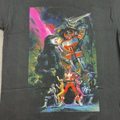 Godzilla Vs. Mighty Morphin Power Rangers Graphic T-Shirt Adult Size 3X-Large
