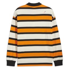 PUMA Carrots X Collared Long Sleeve Pullover Shirt Mens Orange, White Casual Top