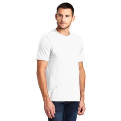 District DT6000 Very Important Plain Tee T Shirt Unisex S M L XL 2XL White Smoke