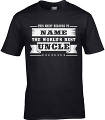 Uncle Mens Personalised T-Shirt Gift Relative Birthday Present Family Funny Joke