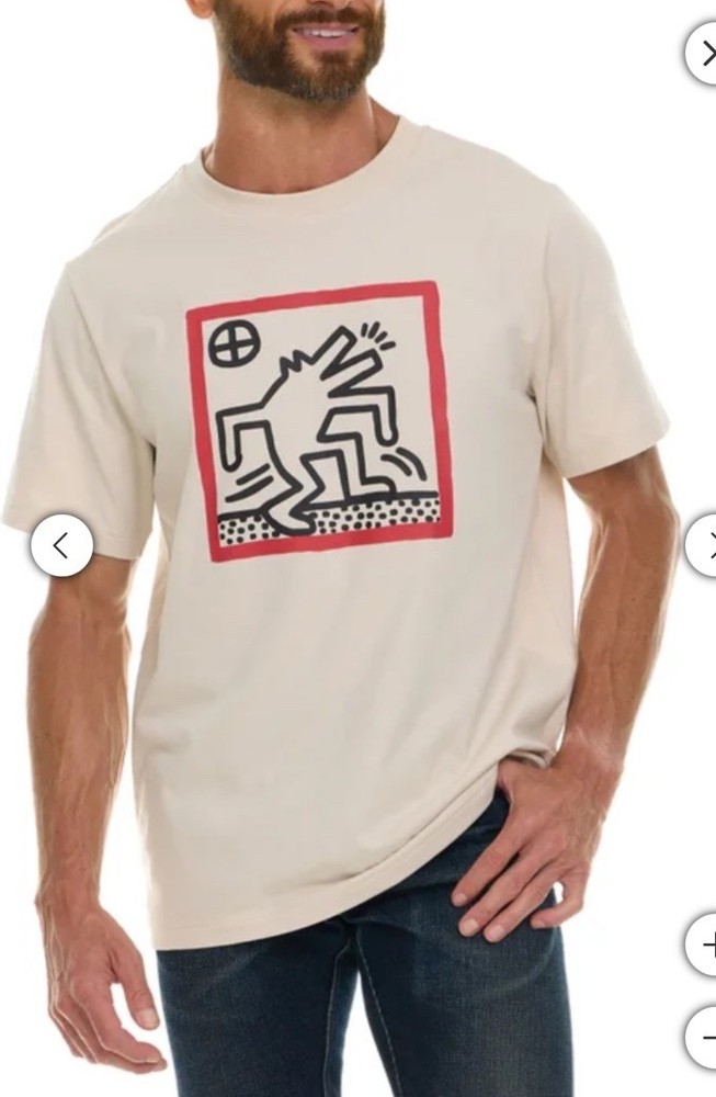 Keith Haring Mens T-Shirt Beige XL