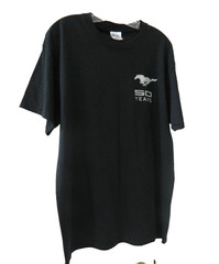 Mens Boss 302 Ford Mustang 50 Anniversary T Shirt Large New NWOT Black SS Cotton