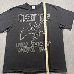 Led Zeppelin Shirt Mens XL Black 2011 United States Of America 1977