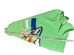 Akoo T-Shirt Graphic Fox Short Sleeve Men’s 2XL Dk Green Lt Green Blue Crew Neck