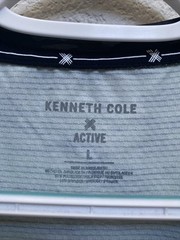 Kenneth Cole Active T Shirt Large Green Camo Crew Neck Tech SS Tee NWT $49