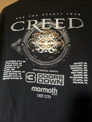 Creed Are You Ready? Tour 2024 Music T-Shirt Size Medium