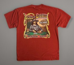 Harley Davidson Aces & Eights Mason, Ohio Red Two Side Graphic Tee Shirt Size L