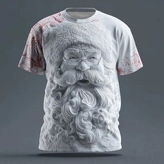 Christmas Men’s Santa Claus 3D Cartoon Vacation Party Street 3D T-Shirt