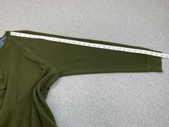 Lands End Sweatshirt Men XXL (50-52) Green Cotton Blend Stretch Pullover