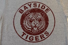 Saved By The Bell Mens Bayside Tigers Gray Shirt New S