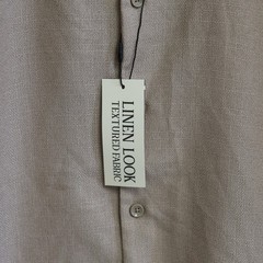 Zuma Beach Club Textured Fabric Men’s Shirt Size XL Tan Beige Linen Look NEW NWT