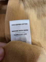 AMERICAN GIANT Mustard Gold Supima Cotton Short Sleeve Tee Shirt Sz M