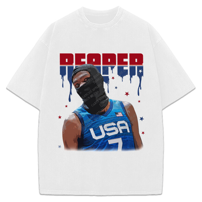 Kevin Durant Slim Reaper KD USA Ski Mask Revenge Team Custom Design Graphic Tee