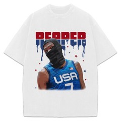 Kevin Durant Slim Reaper KD USA Ski Mask Revenge Team Custom Design Graphic Tee