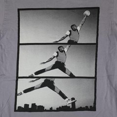 Jordan Shirt Mens XL Gray Air Jumpman Photo Panel Graphic Tee Basketball Nike