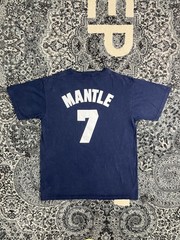 Vintage Majestic Cooperstown Collection Yankees Mantle 7 T Shirt Mens L
