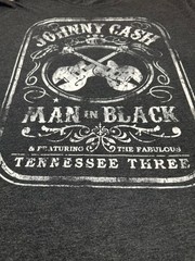 Johnny Cash Shirt 2XL XXL Charcoal Grey Man In Black Outlaw Country Music Guitar