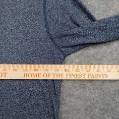 Lee Shirt Mens Large Blue Gray Heather V-Neck Long Sleeve Casual Knit Pullover