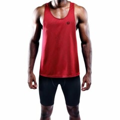 NELEUS ‘Dry Fit Logo Muscle’ Mesh Tank Top Men’s M Gym Workout Exercise Red NEW!